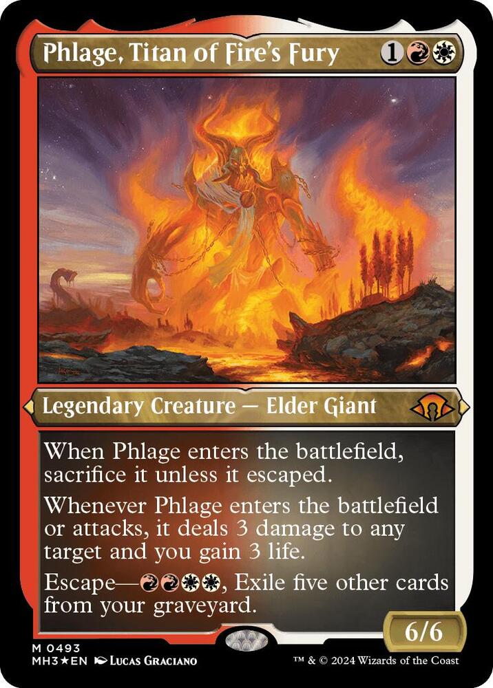Phlage, Titan of Fire's Fury (Foil Etched) (493) [Modern Horizons 3]