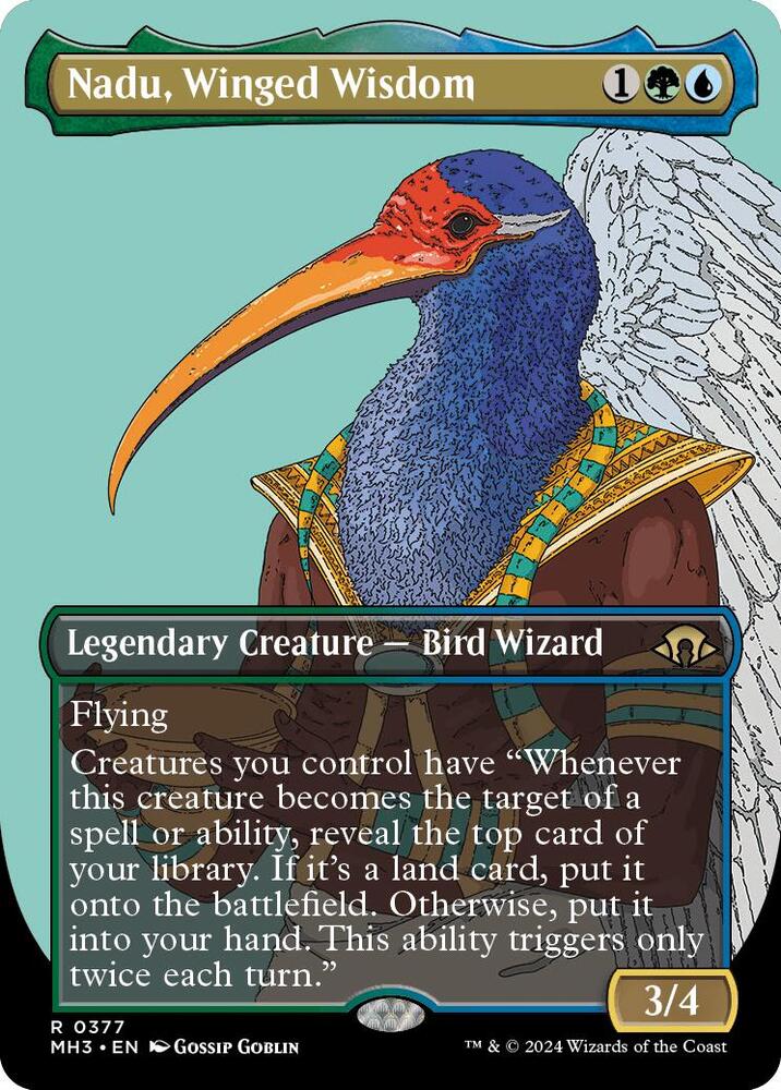 Nadu, Winged Wisdom (Borderless) (377) [Modern Horizons 3]