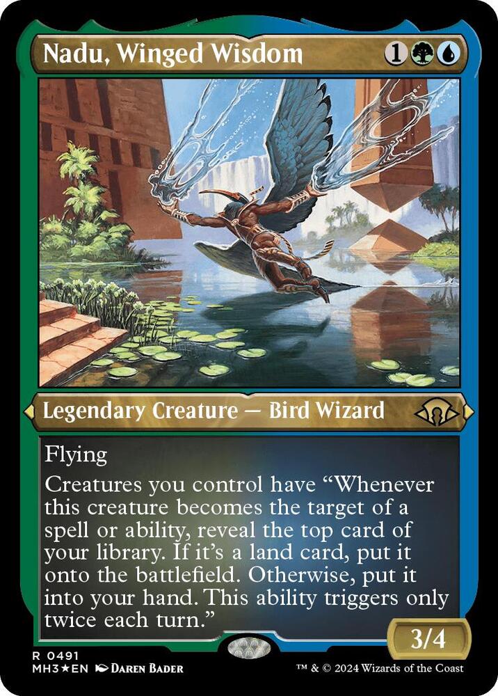 Nadu, Winged Wisdom (Foil Etched) (491) [Modern Horizons 3]