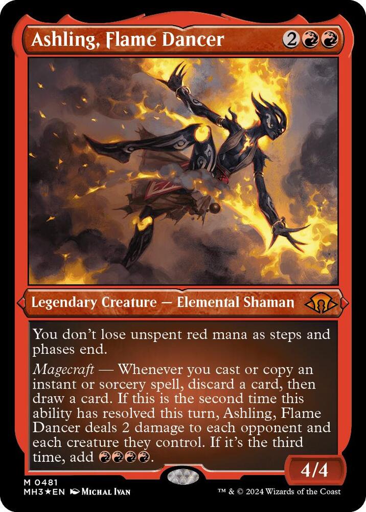 Ashling, Flame Dancer (Foil Etched) (481) [Modern Horizons 3]