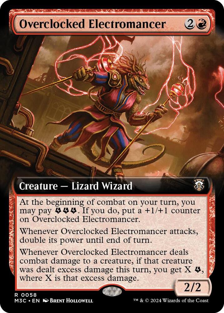 Overclocked Electromancer (Extended Art) (58) [Modern Horizons 3 Commander]