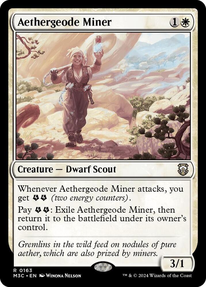 Aethergeode Miner (Ripple Foil) (163) [Modern Horizons 3 Commander]