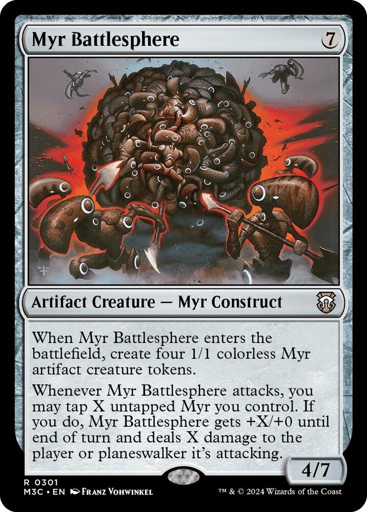Myr Battlesphere (Ripple Foil) (301) [Modern Horizons 3 Commander]