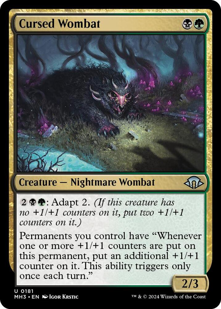 Cursed Wombat (181) [Modern Horizons 3]