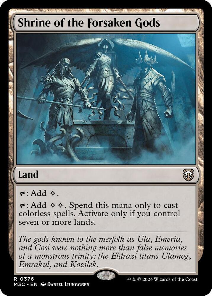 Shrine of the Forsaken Gods (Ripple Foil) (376) [Modern Horizons 3 Commander]