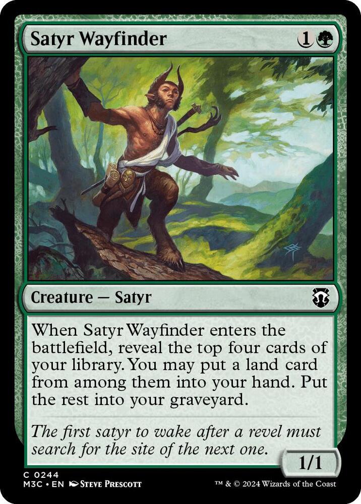 Satyr Wayfinder (Ripple Foil) (244) [Modern Horizons 3 Commander]