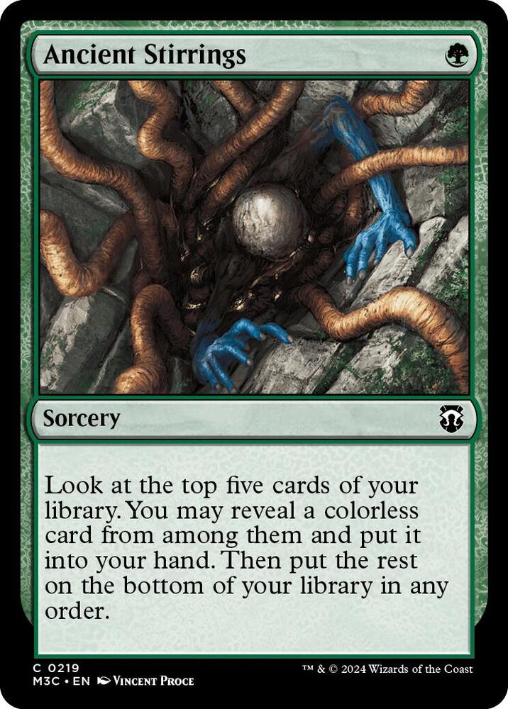 Ancient Stirrings (Ripple Foil) (219) [Modern Horizons 3 Commander]