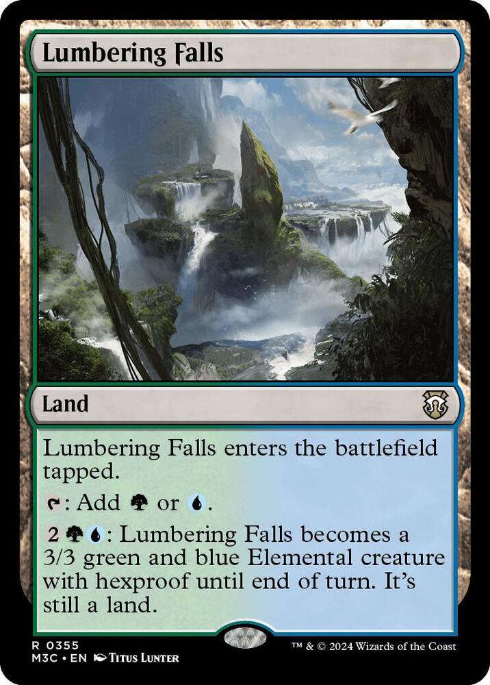 Lumbering Falls (Ripple Foil) (355) [Modern Horizons 3 Commander]