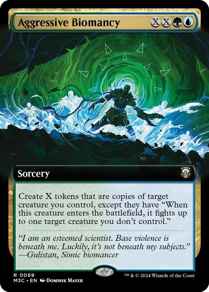 Aggressive Biomancy (Extended Art) (Ripple Foil) (69) [Modern Horizons 3 Commander]
