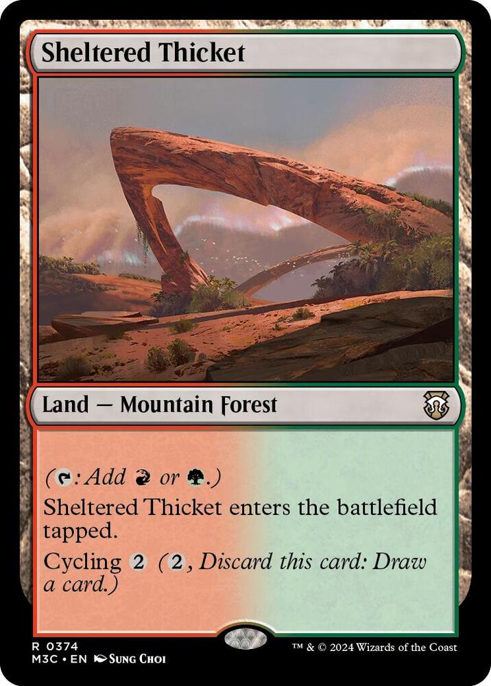Sheltered Thicket (374) [Modern Horizons 3 Commander]