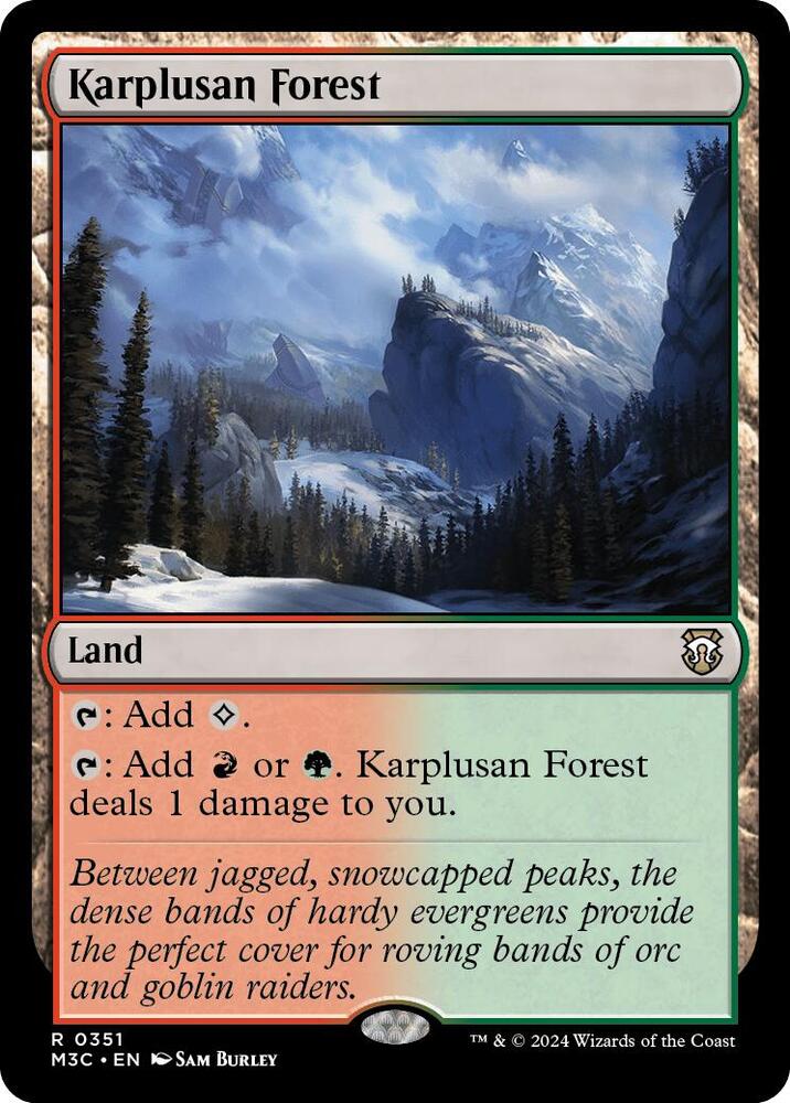Karplusan Forest (Ripple Foil) (351) [Modern Horizons 3 Commander]