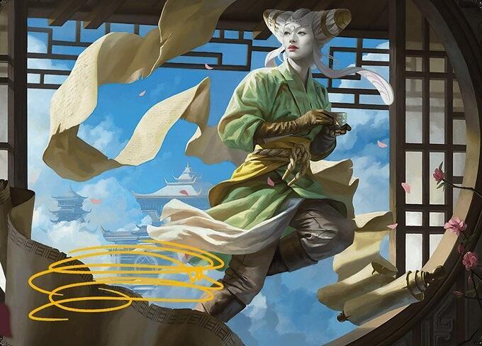 Tamiyo, Inquisitive Student Art Card (Gold-Stamped Signature) (17) [Modern Horizons 3 Art Series]