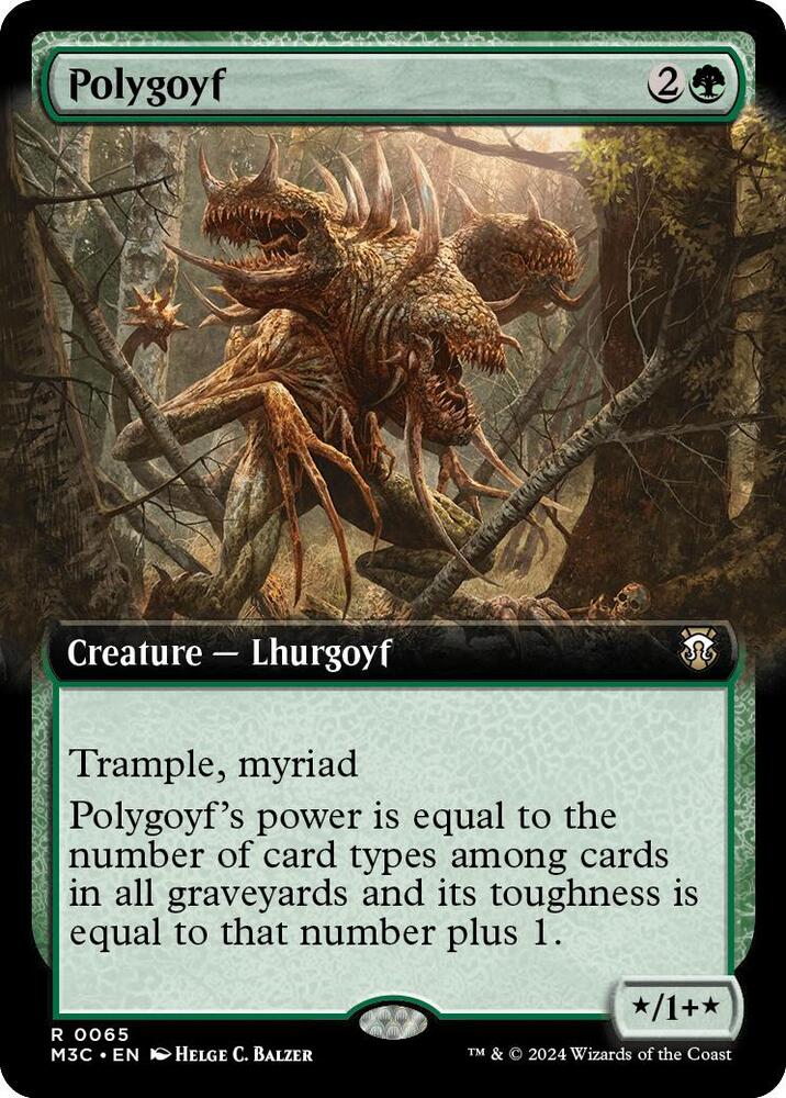 Polygoyf (Extended Art) (65) [Modern Horizons 3 Commander]