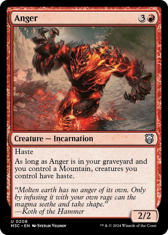 Anger (Ripple Foil) (208) [Modern Horizons 3 Commander]
