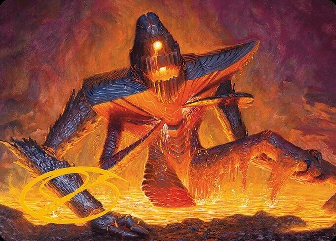 Molten Gatekeeper Art Card (Gold-Stamped Signature) (5) [Modern Horizons 3 Art Series]