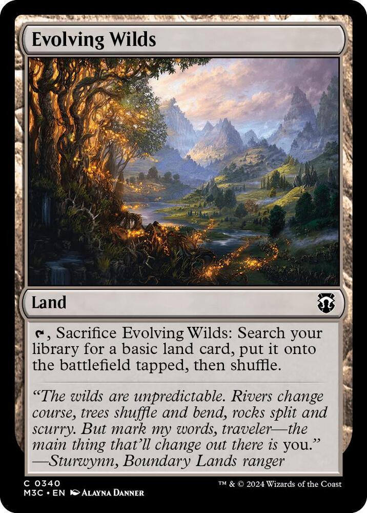 Evolving Wilds (Ripple Foil) (340) [Modern Horizons 3 Commander]