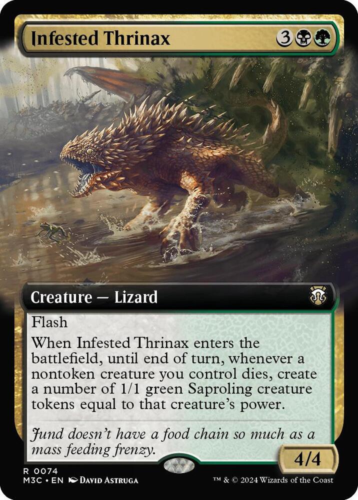 Infested Thrinax (Extended Art) (Ripple Foil) (74) [Modern Horizons 3 Commander]