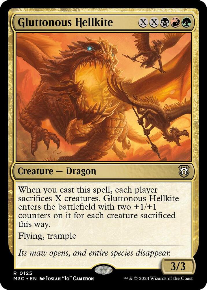 Gluttonous Hellkite (125) [Modern Horizons 3 Commander]