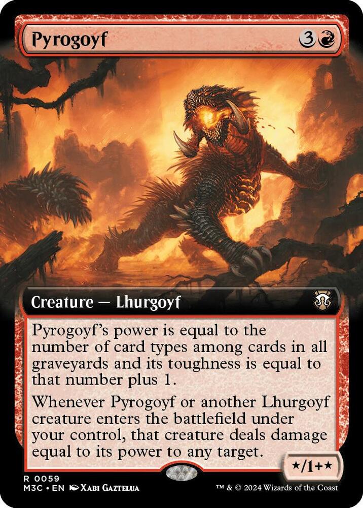Pyrogoyf (Extended Art) (59) [Modern Horizons 3 Commander]