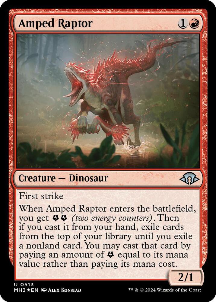 Amped Raptor (Ripple Foil) (513) [Modern Horizons 3]