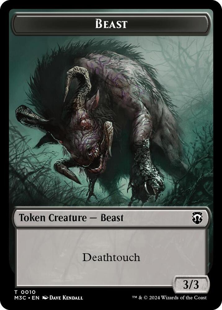 Beast (0010) // Shapeshifter (0008) Double-Sided Token (10 // 8) [Modern Horizons 3 Commander]