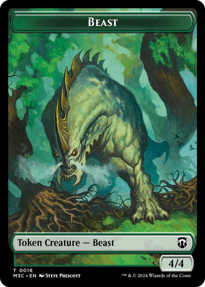 Beast (0016) // Copy Double-Sided Token (16 // 1) [Modern Horizons 3 Commander]
