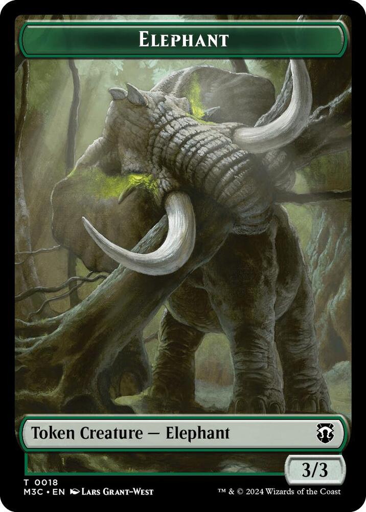 Elephant // Beast (0016) Double-Sided Token (18 // 16) [Modern Horizons 3 Commander]