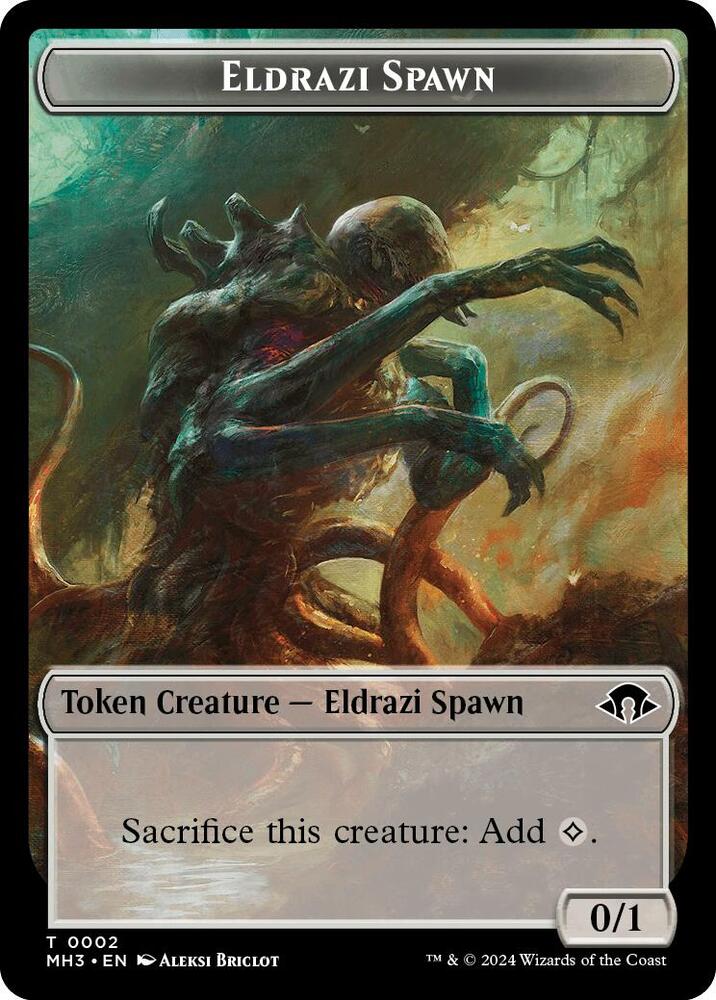 Eldrazi Spawn // Moonfolk Double-Sided Token (2 // 12) [Modern Horizons 3]
