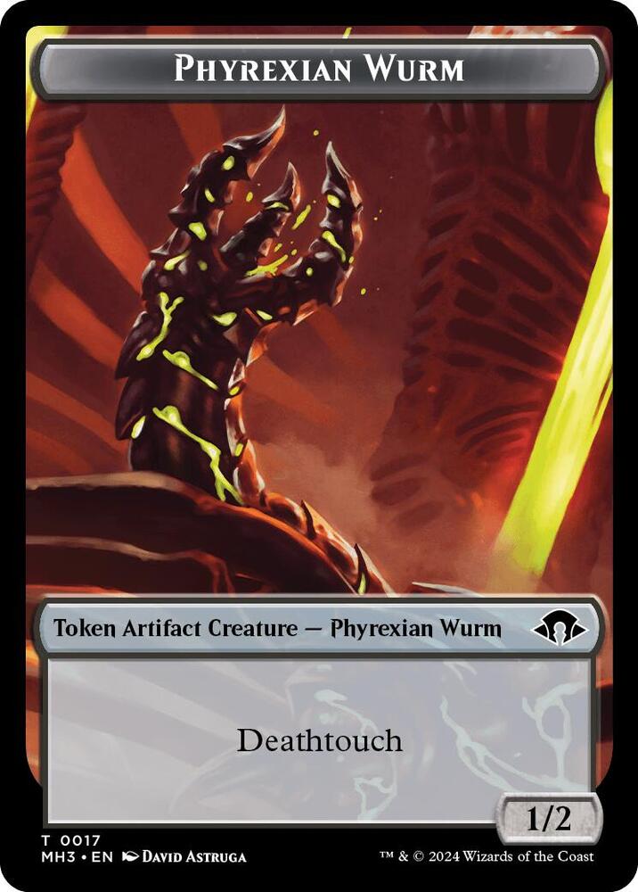 Phyrexian Wurm (0017) // Energy Reserve Double-Sided Token (17 // 36) [Modern Horizons 3]