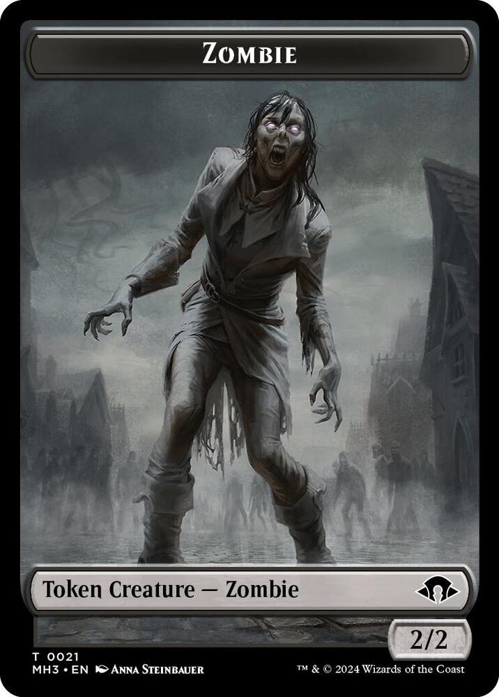 Zombie // Energy Reserve Double-Sided Token (21 // 36) [Modern Horizons 3]