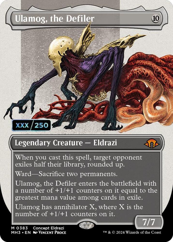 Ulamog, the Defiler (Borderless) (Serial Numbered) (383) [Modern Horizons 3]