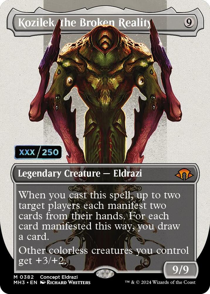 Kozilek, the Broken Reality (Borderless) (Serial Numbered) (382) [Modern Horizons 3]