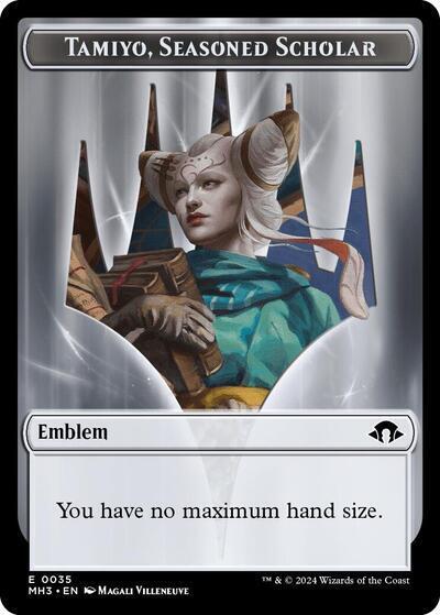 Emblem - Tamiyo, Seasoned Scholar (35) [Modern Horizons 3]