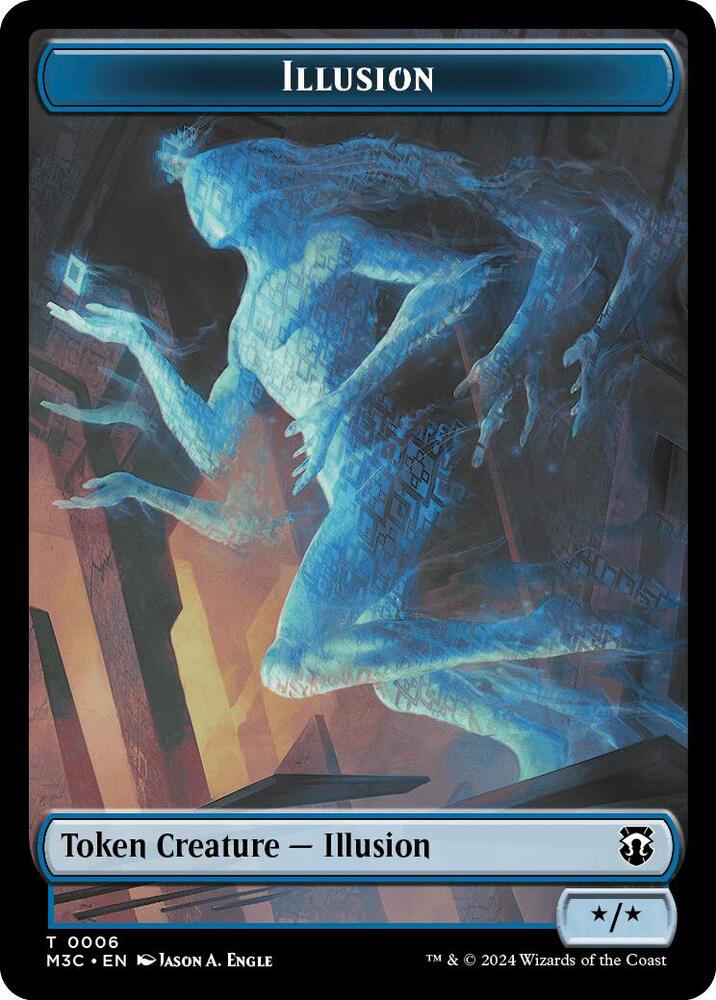 Illusion (Ripple Foil) // Servo Double-Sided Token (6 // 33) [Modern Horizons 3 Commander]