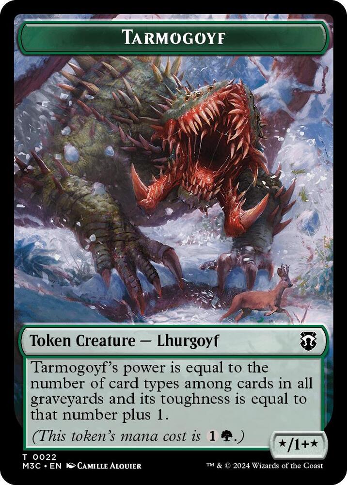 Tarmogoyf (Ripple Foil) // Goblin Double-Sided Token (22 // 13) [Modern Horizons 3 Commander]