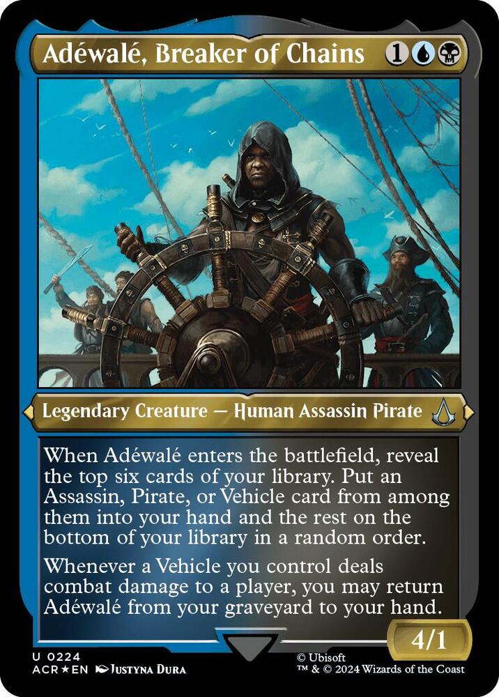 Adewale, Breaker of Chains (Foil Etched) (224) [Assassin's Creed]