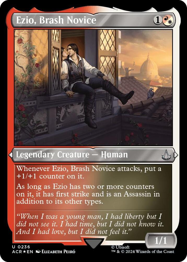 Ezio, Brash Novice (Foil Etched) (236) [Assassin's Creed]