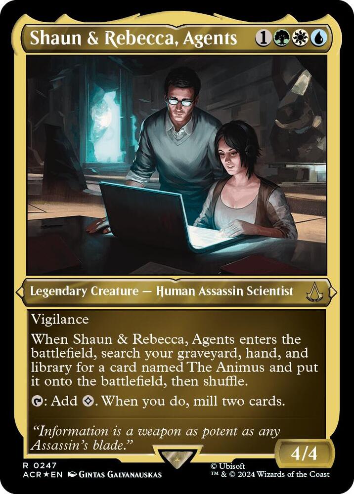 Shaun & Rebecca, Agents (Foil Etched) (247) [Assassin's Creed]