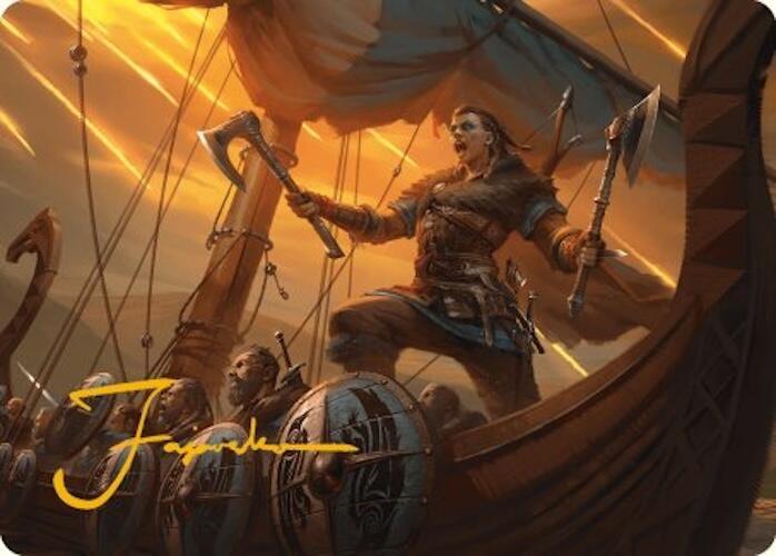 Eivor, Battle-Ready Art Card (Gold-Stamped Signature) (18) [Universes Beyond: Assassin's Creed Art Series]