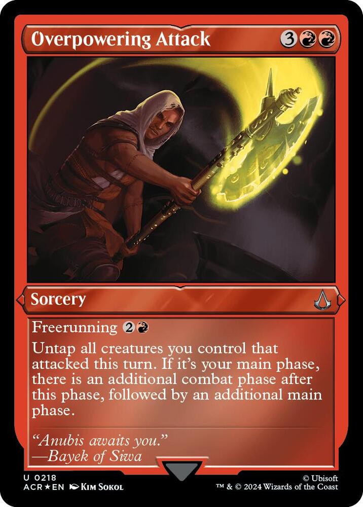Overpowering Attack (Foil Etched) (218) [Assassin's Creed]