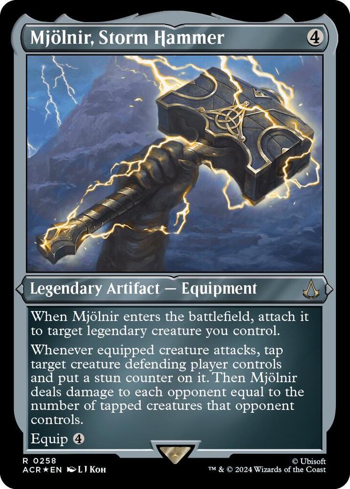 Mjolnir, Storm Hammer (Foil Etched) (258) [Assassin's Creed]