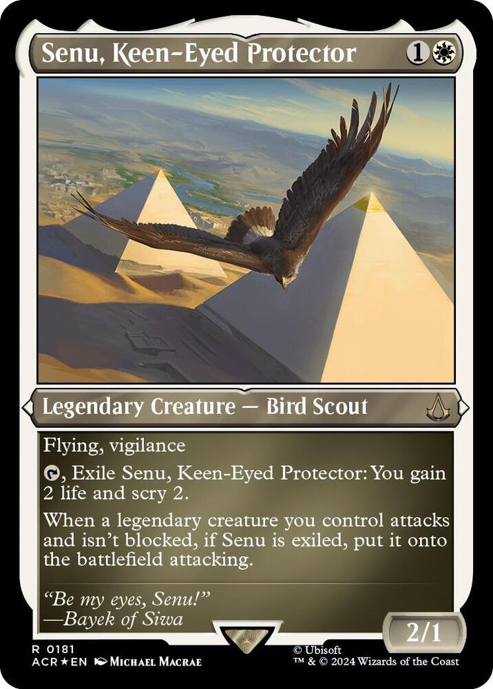 Senu, Keen-Eyed Protector (Foil Etched) (181) [Assassin's Creed]