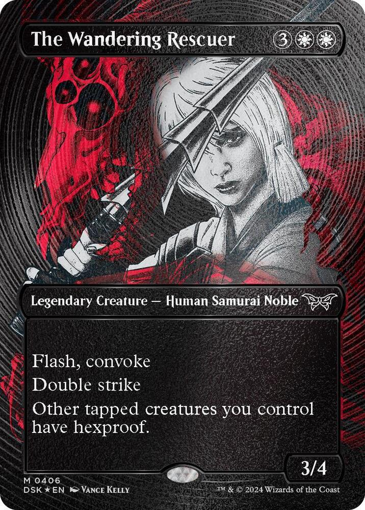 The Wandering Rescuer (Showcase) (Textured Foil) (406) [Duskmourn: House of Horror]