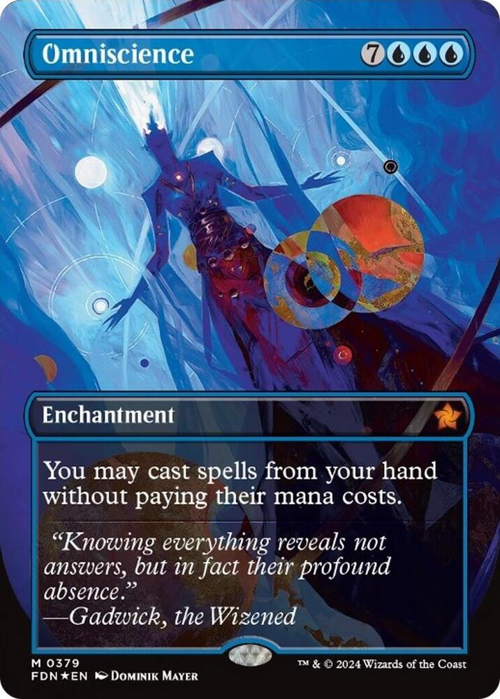 Omniscience (Borderless) (Mana Foil) (379) [Foundations]