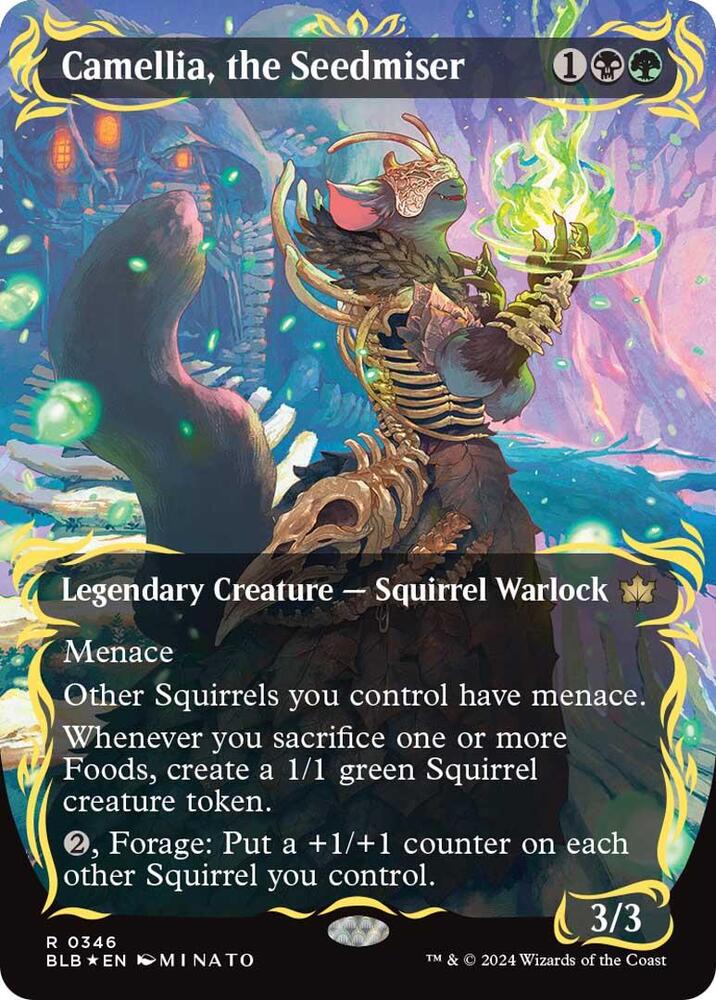 Camellia, the Seedmiser (Borderless) (Raised Foil) (346) [Bloomburrow]