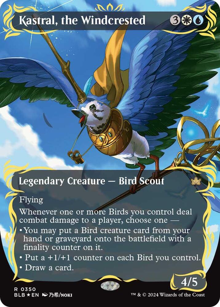Kastral, the Windcrested (Borderless) (Raised Foil) (350) [Bloomburrow]