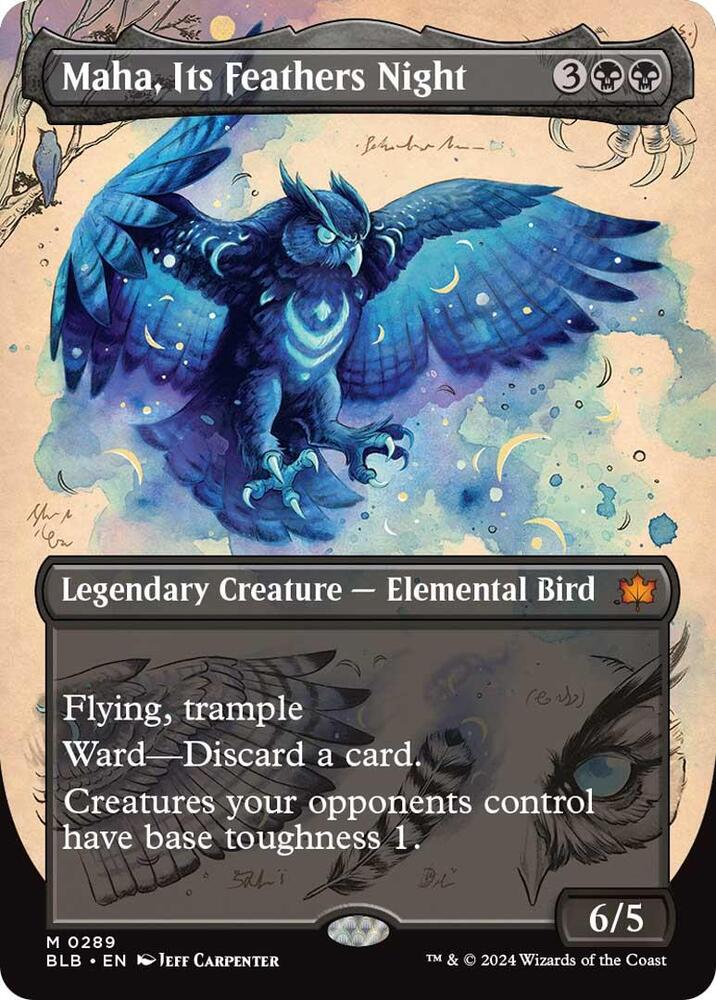 Maha, Its Feathers Night (Borderless) (289) [Bloomburrow]