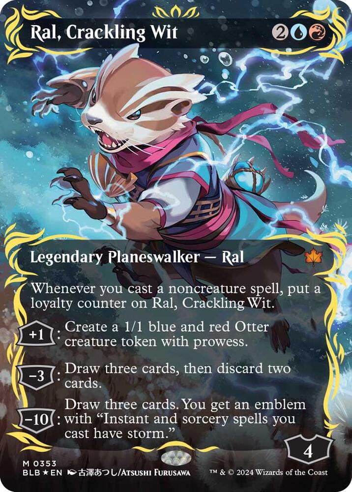Ral, Crackling Wit (Borderless) (Raised Foil) (353) [Bloomburrow]
