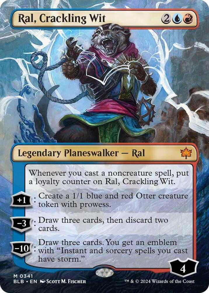 Ral, Crackling Wit (Borderless) (341) [Bloomburrow]