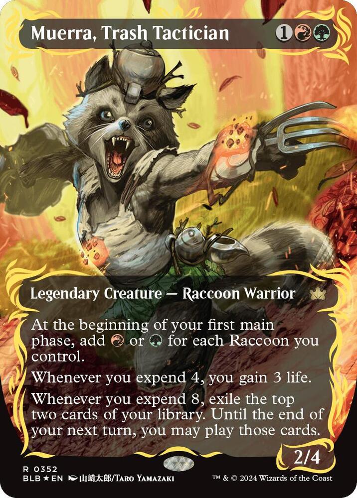 Muerra, Trash Tactician (Borderless) (Raised Foil) (352) [Bloomburrow]